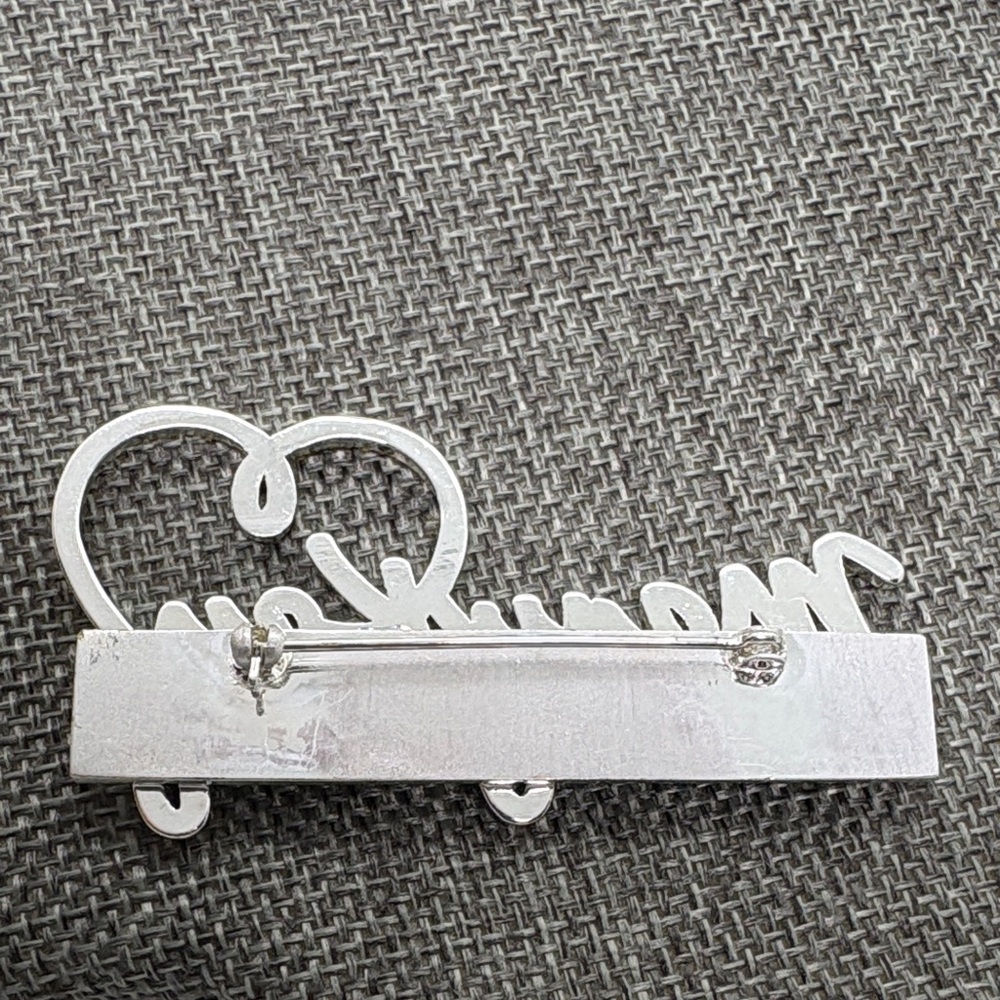 Mary Kay Script Rhinestone Heart Brooch - Picture 4 of 6